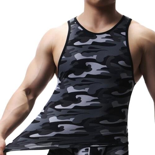 High Quality Men Tank Top Camouflage Mens Muscle Bodybuilding Tank Tops Clothing Sleeveless Shirt Tops
