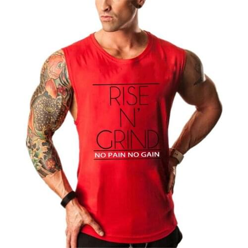 Running Vest Men Gym Clothing Fitness Singlets Men Bodybuilding Stringer Tank Top Muscle Sleeveless T Shirt Workout Sport Jersey