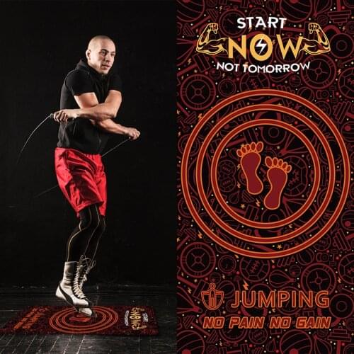 Non-Slip Skipping Mat Rubber With Jump Rope Yoga Mat Silent Jumping Tapete Fitness Mats For Workout Gym Exercise Sports Pad