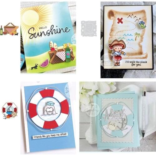 2021 New Nautical Diary Series Metal Cutting Stencils for DIY Scrapbooking Album Stamp Make Paper Card Embossing New Die Cut