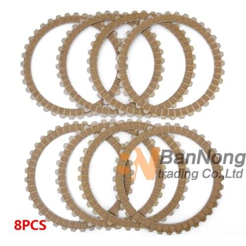 8PCS Motorcycle Friction Clutch Plates For Harley XL883 XLH883 Sportster 883 XL1200 XLH1200 X48 Dyna FLHT FXRS