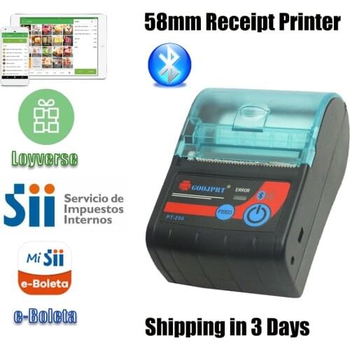 Portable Mini 58mm Thermal Printer Inkless Printing Free Android & iOS System Wireless Connected With Computer Bluetooth Printer