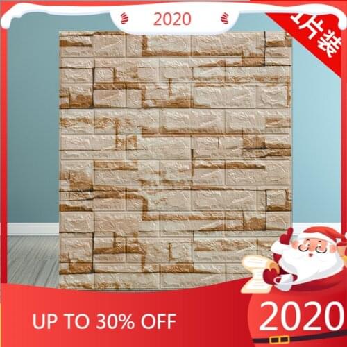 3D Self adhesive Waterproof Wallpapers TV Background Brick Wall Sticker Living Room Bedroom Decorative Stickers