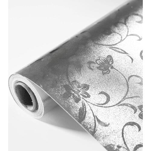 10M DIY Kitchen Nanofilm Aluminum Stickers Foil Print Flowers Oilproof Waterproof Kitchen Stove Cabinet Self Adhesive Wallpaper
