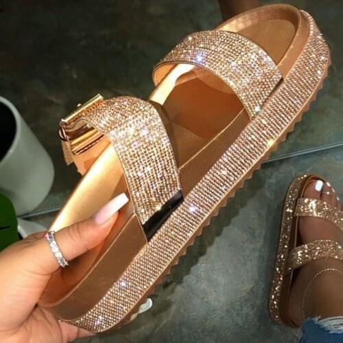 2021 Summer Fashion Womens Shoes Woman Platform Sandals Slippers Slides with Buckle Ladies Slippers Thick Sole Female Slippers