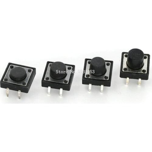 20PCS DIP Tactile Switch 12*12*5mm 7mm 8mm 9mm 12x12 4Pin Tact Push Button Micro Switch Self-reset Switches