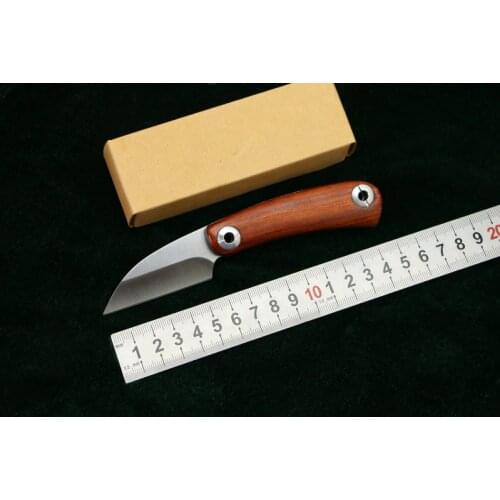 TIGEND yellow wooden handle D2 steel folding razor with EDC tools outdoor camping fruit knife kitchen supplies knives