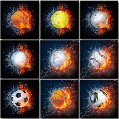 Workout Football Basketball Canvas Art Painting on The Wall Art Posters Prints Wall Pictures for Living Room Home Wall Cuadros
