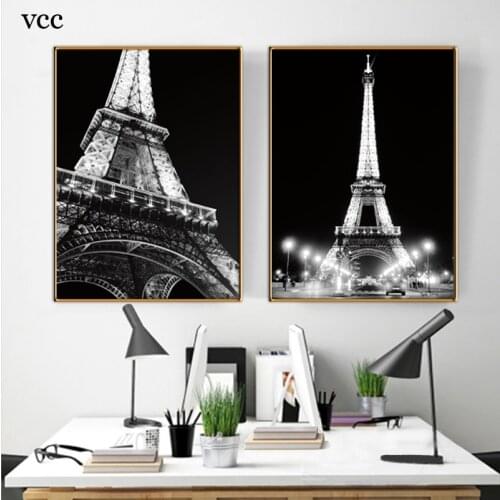 VCC Eiffel Tower Of Paris Picture,Wall Art Canvas Painting,Wall Pictures For Living Room,Wall Painting,City Building,Home Decor