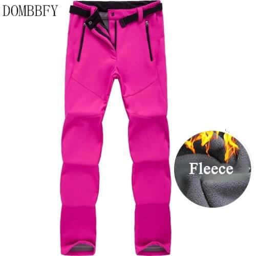 Women Warm Winter Pants Softshell Thick Fleece Lining Pants Thermal Womens Outwear Tactical Trousers Waterproof Woman Pants