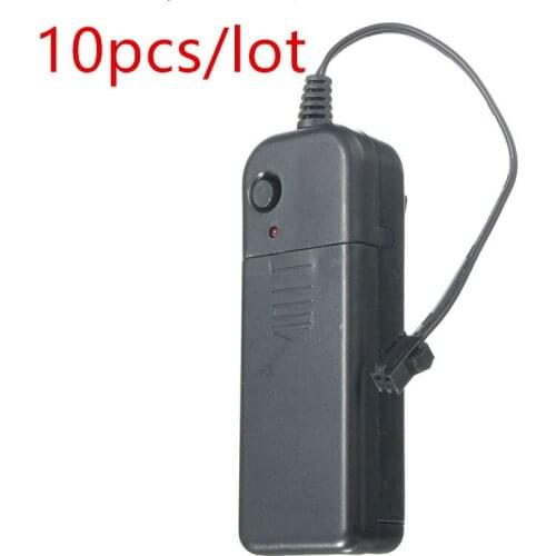 10pcs/lot DC3V Battery Holder Connector Storage Case Box For 1-10m Light EL Wire Support Dropshipping
