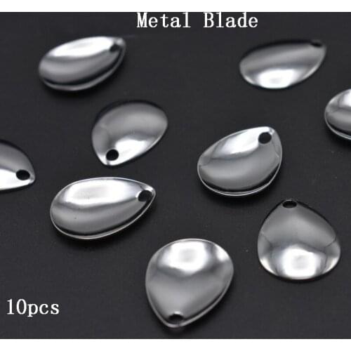 10pcs Metal Blade Fishing Lure For Spoon Jig Lures Silver Fishing Accessary Pesca Tools Lure Accessaries