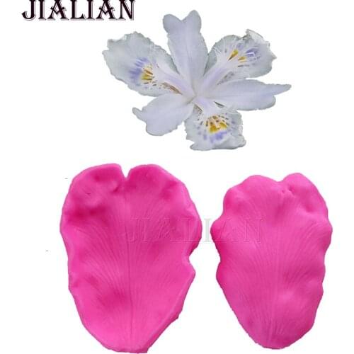 2 Pcs Peony Iris petal flower fondant molds silicone mold cake decorating tools gumpaste baking decoration mold T0793