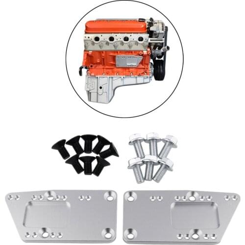 2x Adjustable Automobile Conversion Motor Mount Plates Replacing Part Kits LS1 4 Position Swap Billet Aluminum
