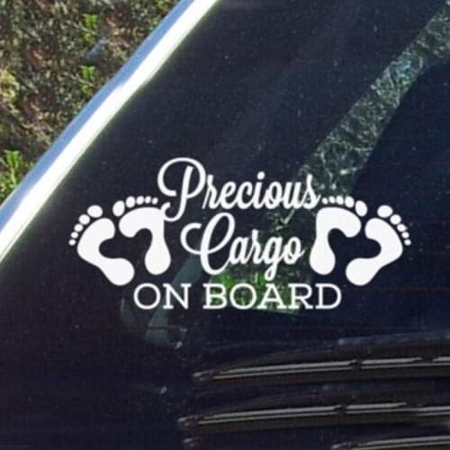 50 pieces /lot) Wholesale Precious Cargo on Board Feet Baby Kids Safety Sign Car Decal Vinyl Sticker