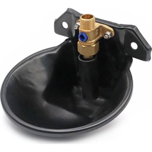 Automatic Sheep Water Bowl Cast Iron Drinking Goat Lamb Drinker Water Bowl with Copper Valve 20Mm Pipe Farm Feeding Equipment