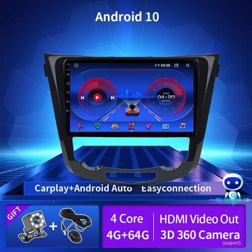 Car Multimedia Radio For Nissan X-TRAIL X Trail Qashqai 2 J11 2013-2017 GPS Navigation Android Auto Stereo Unit 4G WiFi Carplay