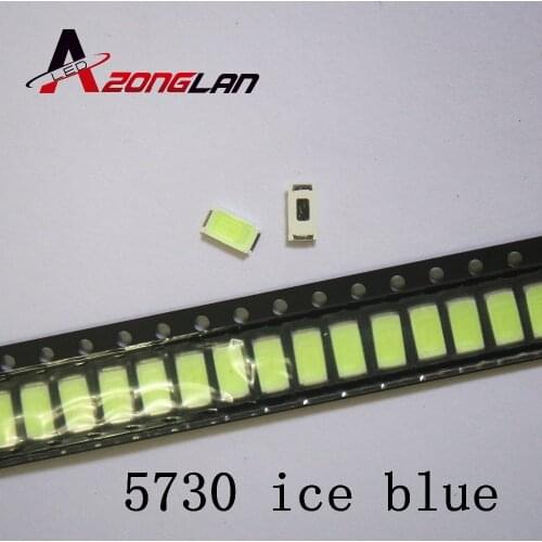 Free shipping 4000PCS 5730 diode Ice blue SMD LED 5630 Light emitting Diode Factory direct sale PLCC-2 5730 SMD/SMT Blue led