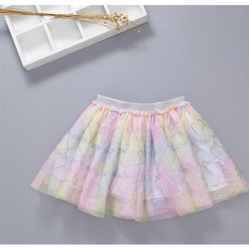 Baby Skirts Girls Pettiskirts Tutu Sequins Lovely Heart Shape Ball Gown Toddler Party Kawaii Kids Skirt Summer Children Clothing