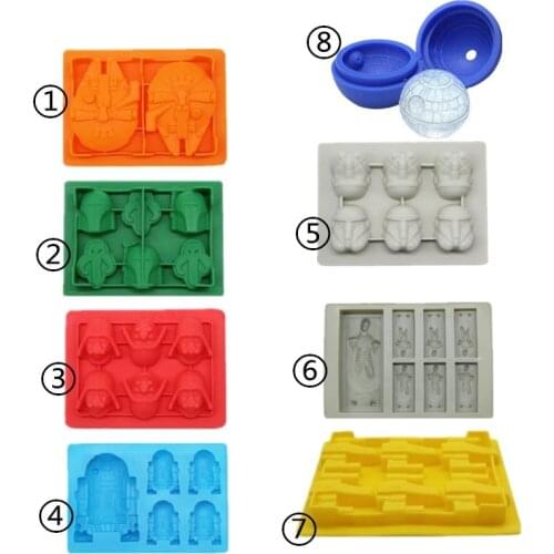 Cake Decorating Moulds Silicone Molds for Baking Chocolate Candy Gummy Dessert Ice Cube Molds for Star War Fans