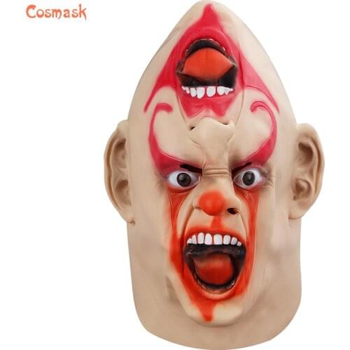 Cosmask Latex Double Face Weird Headgear Big Fun Down Whole Head Luxury Novelty Halloween Horror Costume Party Latex Head Mask