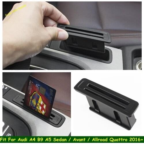 Lapetus Center Control Card Storage Bank Card Cover Fit For Audi A4 B9 A5 Sedan Avant Allroad Quattro 2016 - 2020 Auto Accessory