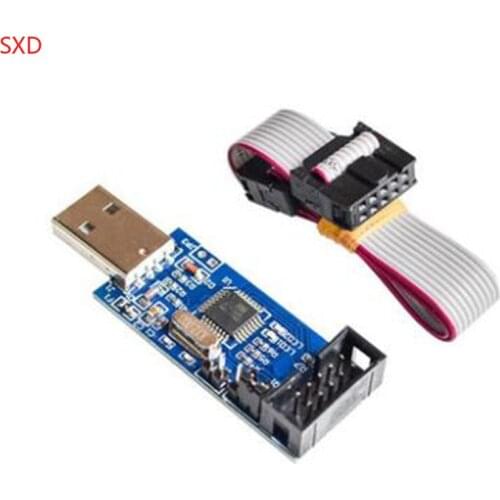 LC-01 2Set 10Pin To 6 Pin Adapter Board+ USBASP USBISP AVR Programmer USB ATMEGA8 ATMEGA128 ATtiny/PWM 10Pin Wire Module DIY