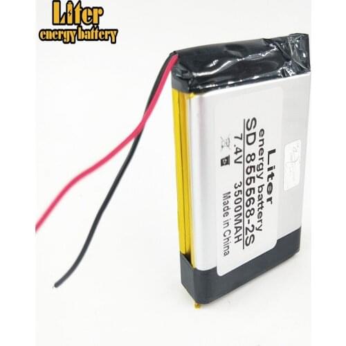 855568-2S 7.4V 3500mAh Lithium polymer Battery with Protection Board For Bluetooth stereo PDA DVD GPS 175570