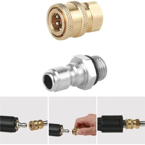 Copper 1/4" High Pressure Quick Connector Car washer Adapter Water Gun Hydraulic Couplers Couplings For Garden Irrigation