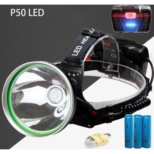 Power P50 LED Headlamp miner work Headlight Frontal Flashlight lighting usb Rechargeable Linternas Torch Head lamp 18650 hunting
