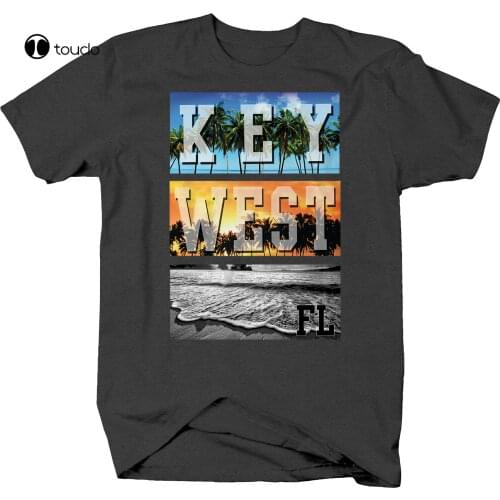 Key West Florida Palm Trees Ocean Beach Water Relax Vacation T Shirt For Men Tee Shirt