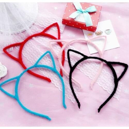 New Style Women Cute Cat Ear Headband Hairband Hollow Out Princess Hair Accessories Headwear Sexy Lovely Fur Hair Band for Girls