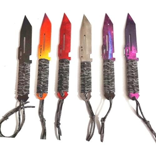 Real Knife CS GO Gut Knifes Counter Strike Tactical Straight Diving Cutter Hunting Knives Camping Sheath Survival Colored Knife