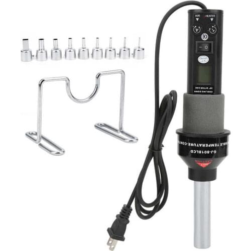 Hot Air Gun US Plug 110V Thermostat 9 Tuyere Digital Display LCD Adjustable Electronic Soldering Station Portable Electric Tools