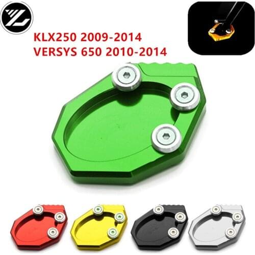 Motorcycle Side Stand Kickstand Enlarge Extension Pad for KAWASAKI KLX 250 2009-2014 VERSYS 650 2010-2014 2011 2012 2013 2014