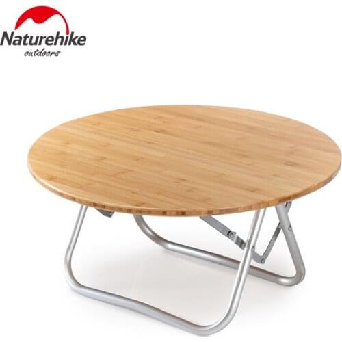 Naturehike Remover Foldable Bamboo Board Round Table Portable Outdoor Barbecue Camping Round Table