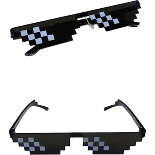 Sport Parts Eye Protection Sunglasses Thug Life Mosaic Glasses Men Women Hiking Camping 8Bit Coding Pixel Vintage Shades Eyewear