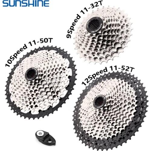 SUNSHINE 8/9/10/11/12Speed Freewheel MTB Mountain Bike Bicycle Cassette Sprocket Flywheel 32/36/40/42/46/50/52T for Shimano SRAM