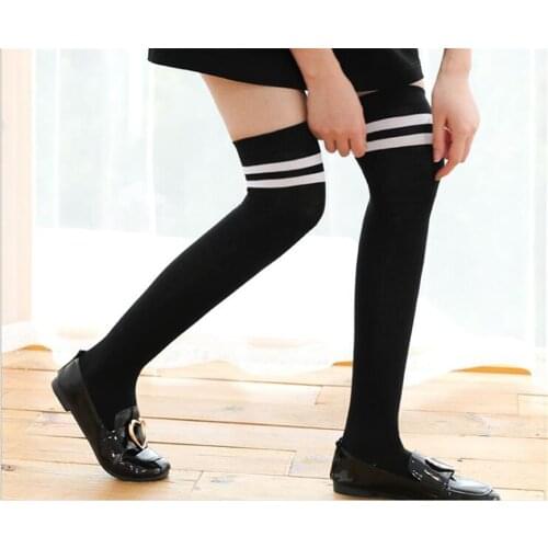 Women stripe Stockings Sexy Over Knee Hosiery Anime Accesories Lolita Socks B428