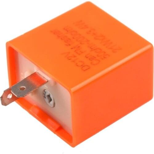 1pcs 12V 2Pin Motorcycle Blinker Adjustable LED Flasher Relay Turn Signal Indicato Flashing Can Turn Speed