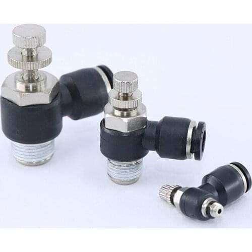 1pcs Pneumatic Black SL-G 4/6/8/10/12 mm Threaded Straight Through Tube Fittings Quick Connector