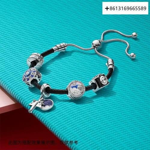 100% 925 Silver Original Reproduction 1:1 Blue Mosaic Bracelet Manufacturers Direct Batch Free Of Postage