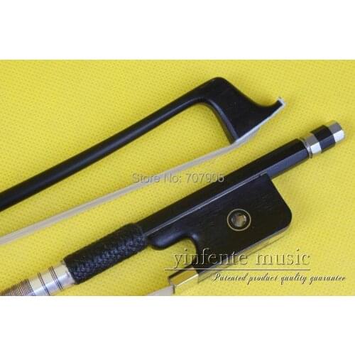 16" Viola Bow Carbon fiber Wood Fast Action Straight Top Horse Hair Silver String VA- 70