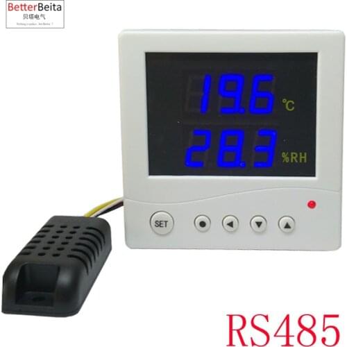 86 type digital thermometer & Hygrometer wall hange temperature and humidity meter with RS485 communication function