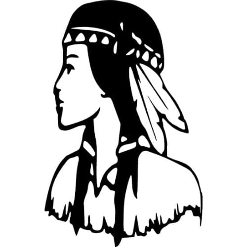 9.8*15.4CM Artistical Indian Graceful Girl Nice Design Car Sticker Covering The Body Vinyl Decals Black/Silver C20-0186