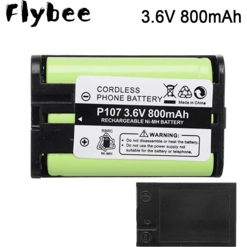 2PCS 3.6V 800mah NI-MH Cordless Eleoption Home Phone Battery for Panasonic HHR-P107/HHRP107A/1B HHRP107A/1B P107 Lithium Battery