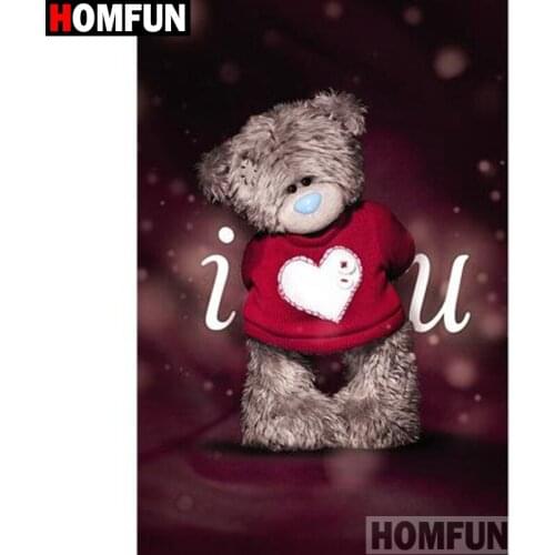HOMFUN Full Square/Round Drill 5D DIY Diamond Painting "Cartoon bear" 3D Embroidery Cross Stitch 5D Home Decor Gift A15624