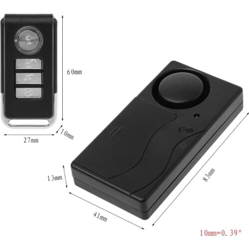 Wireless Remote Control Vibration Alarm Sensor For Car Window Door Home Security