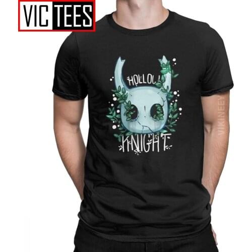 Casual Hollow Knight T-Shirt Men Round Neck Pure Cotton Customized With Own Logo T Shirt Skull Video Game 3D Print