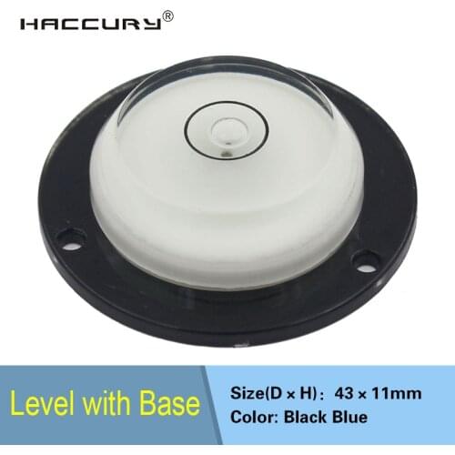 HACCURY Mini spirit level bubble levels burbuja nivel spirit level bubble with base and Mounting Holes 43x11mm